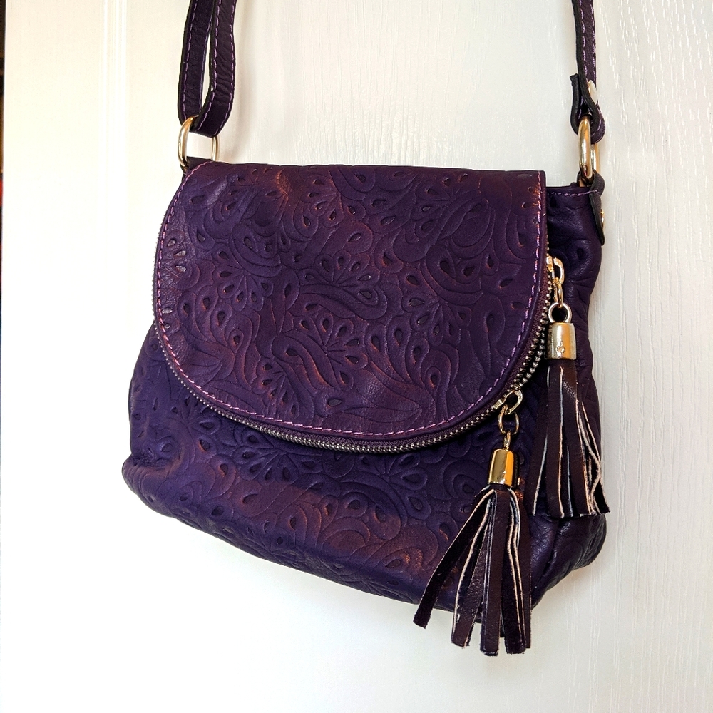 Authentic Italian Leather Saddle Bag